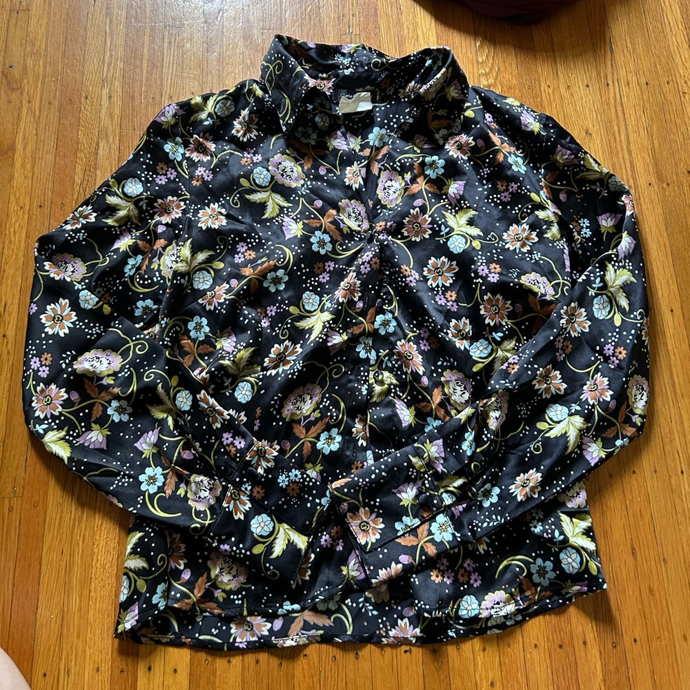 Floral Black Floral Blouse